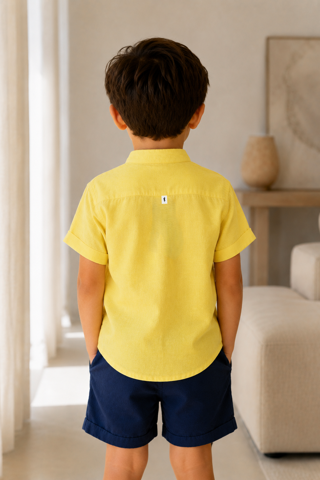 Camisa amarillo pastel - Manga corta