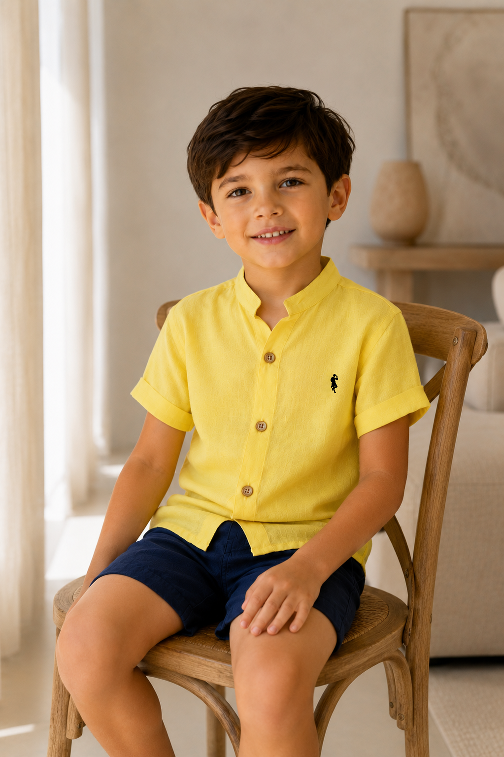 Camisa amarillo pastel - Manga corta