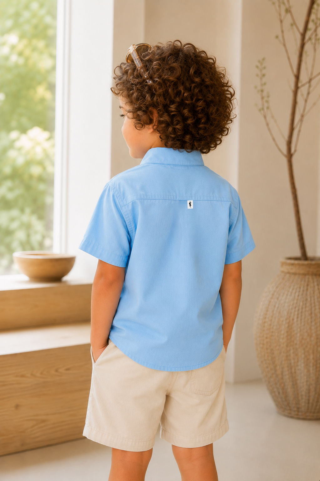 Camisa azul cielo - Manga corta