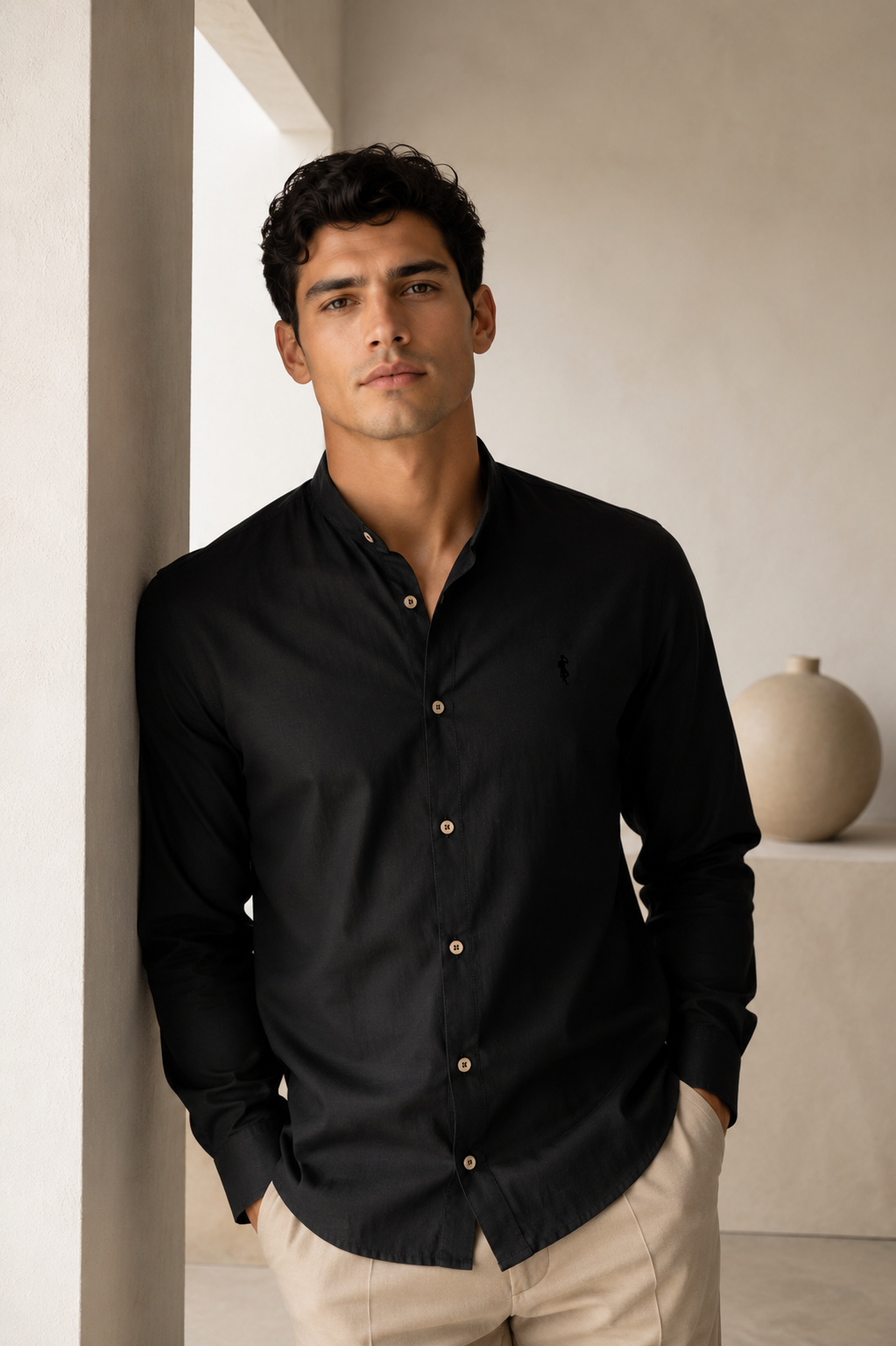 Camisa Negra - Manga larga