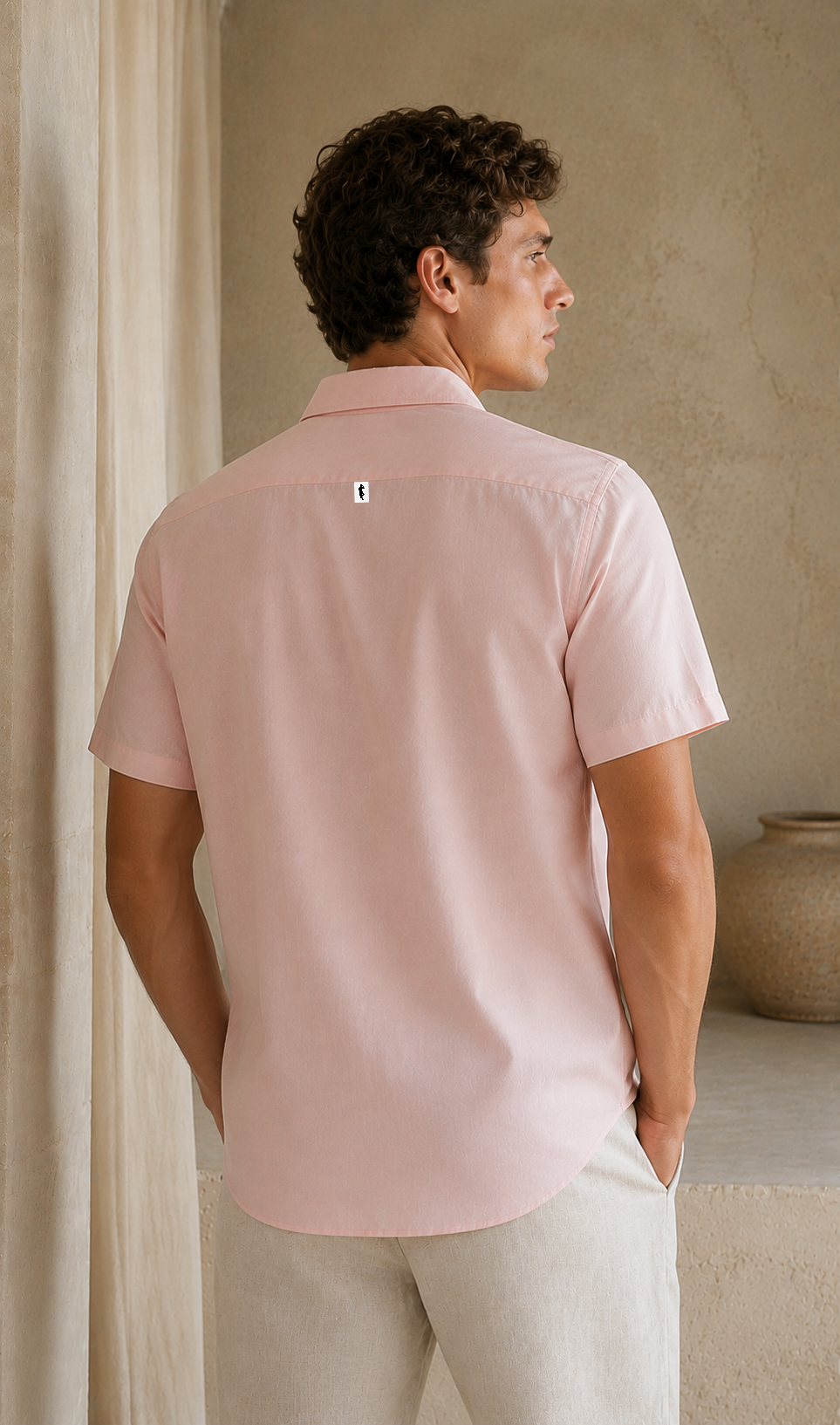 Camisa palo de rosa - Manga corta