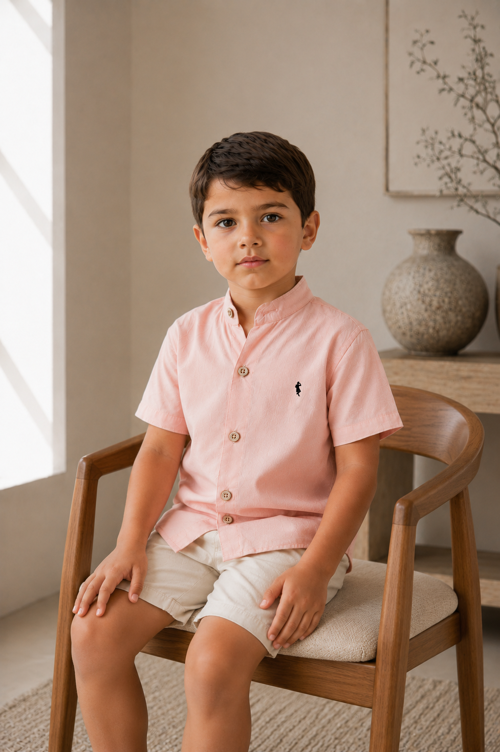 Camisa palo de rosa - Manga corta