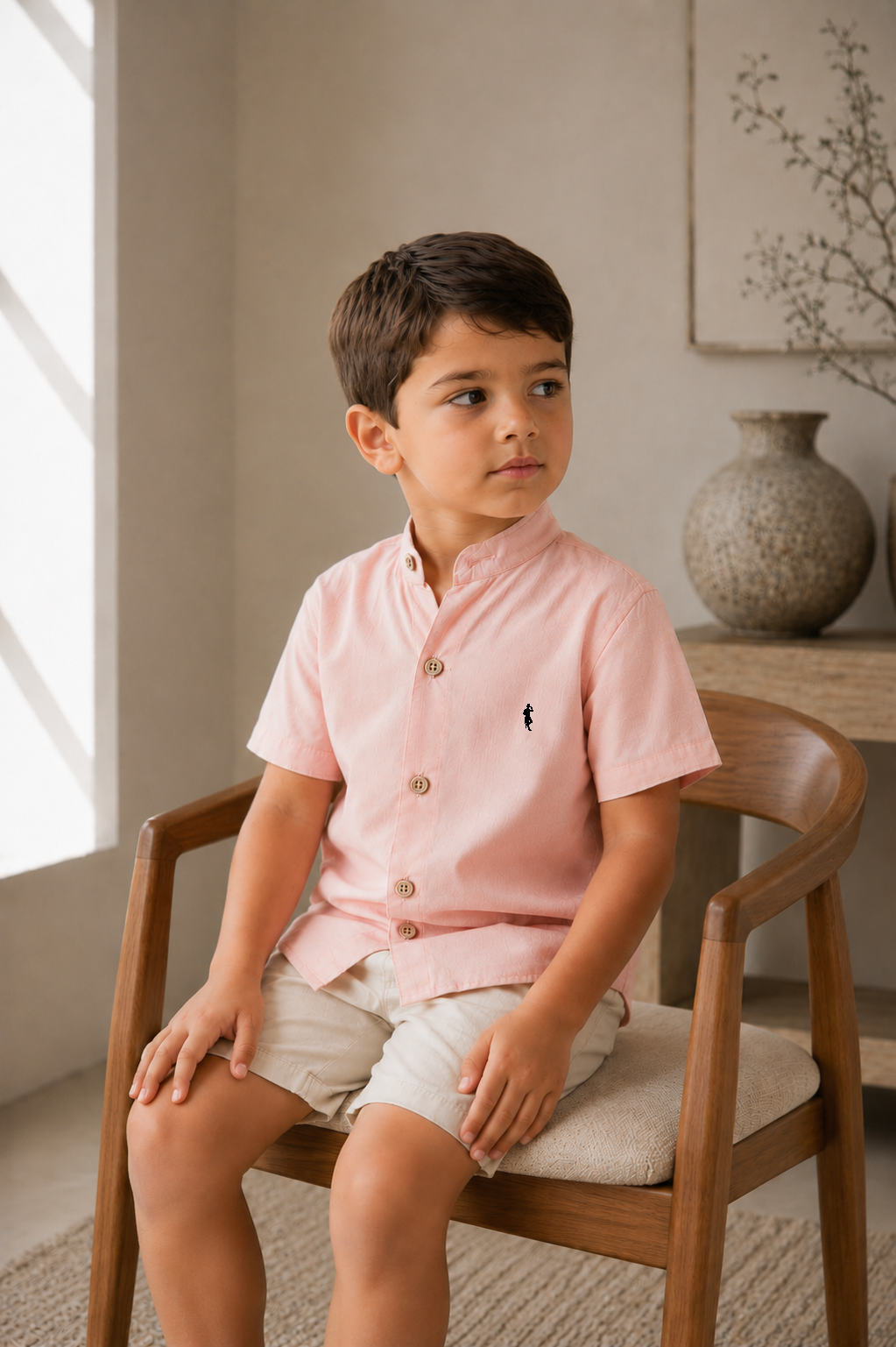 Camisa palo de rosa - Manga corta