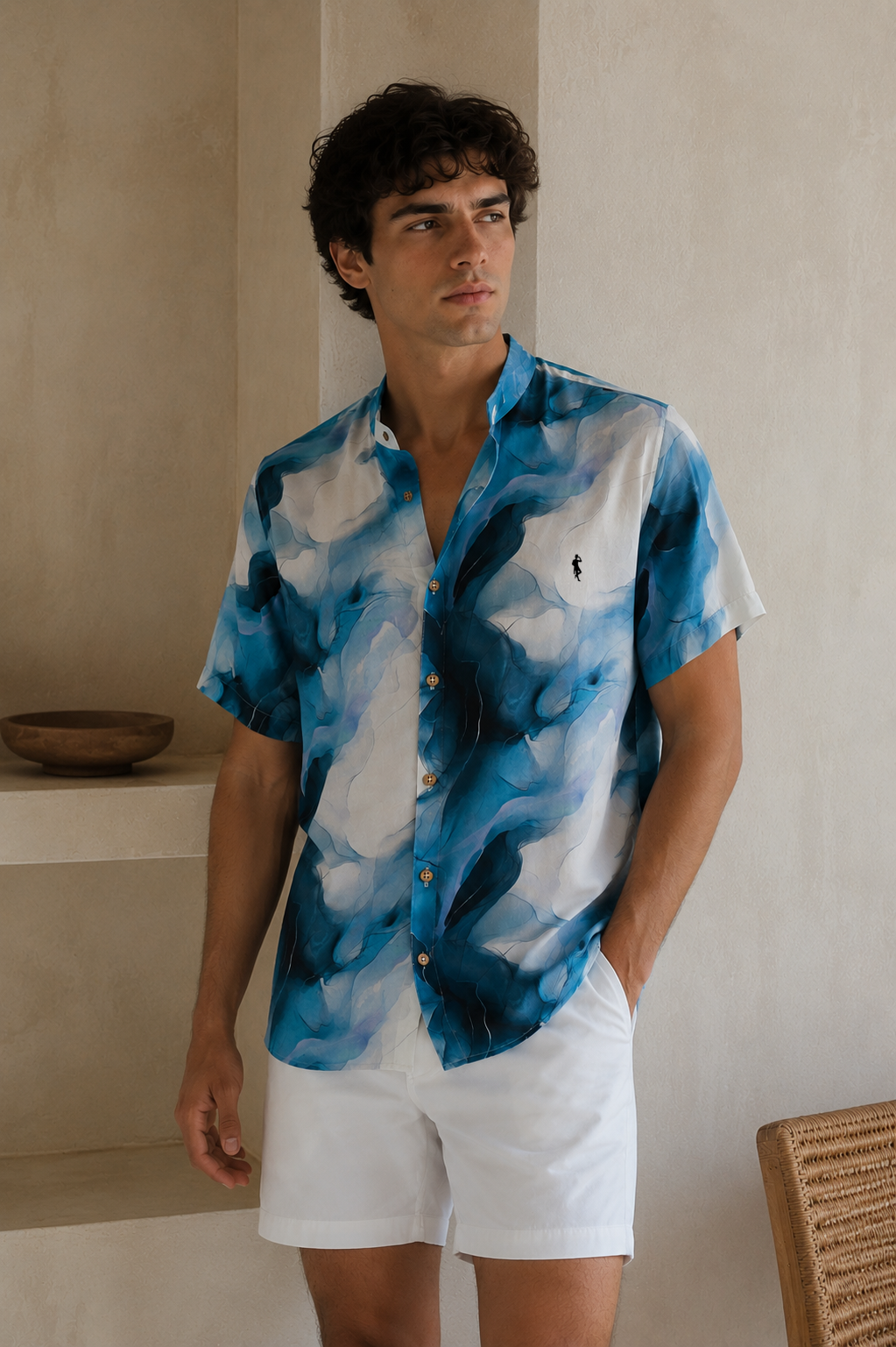 Camisa Ultra Moda - Acuarela Azul