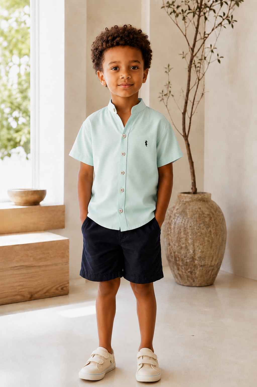Camisa verde menta - Manga corta