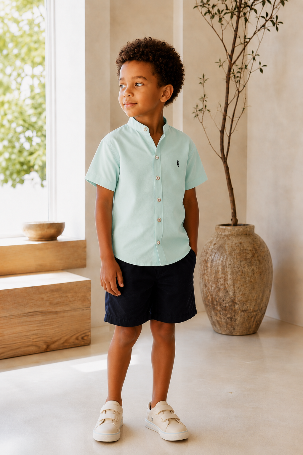 Camisa verde menta - Manga corta