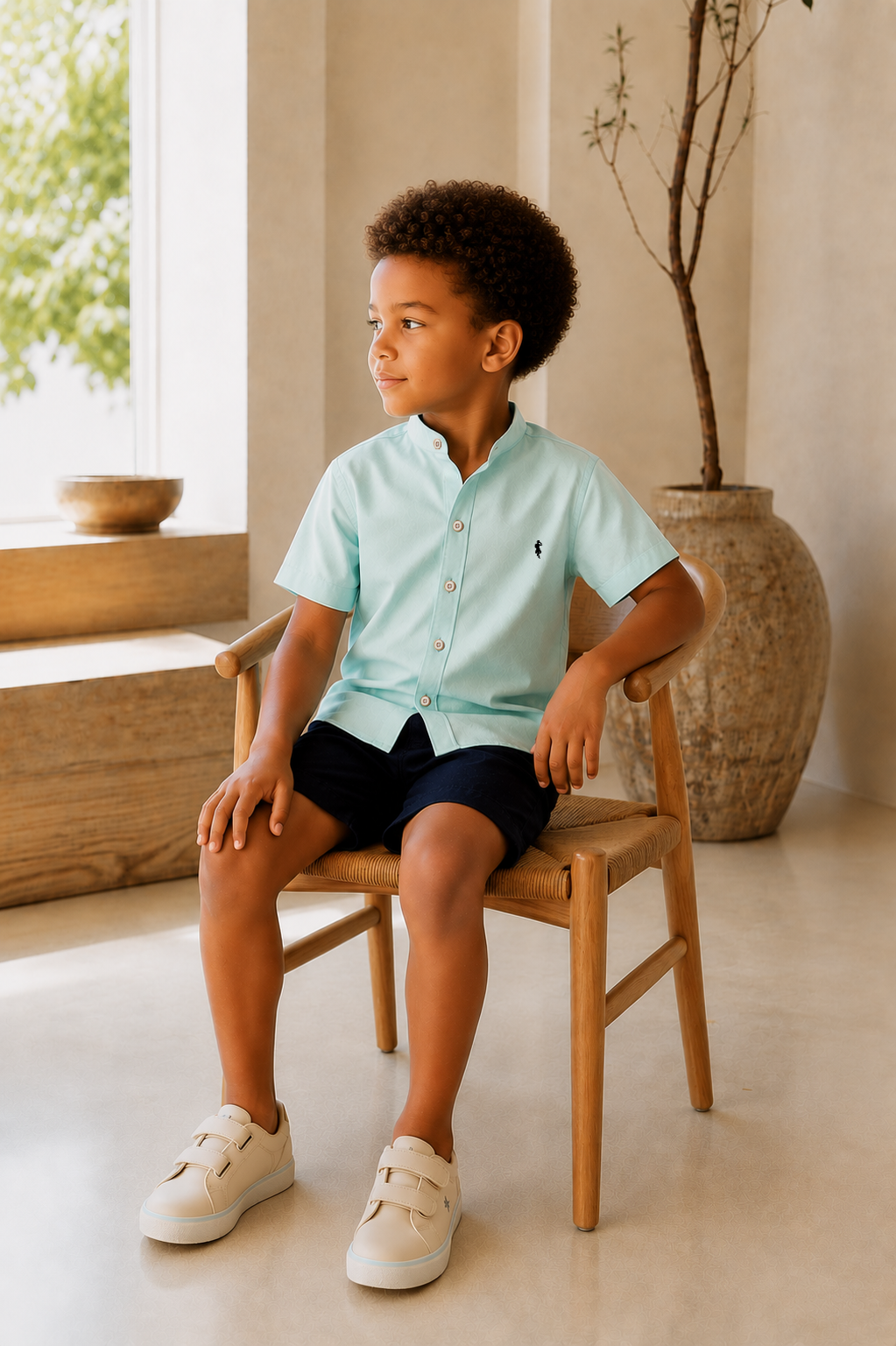 Camisa verde menta - Manga corta