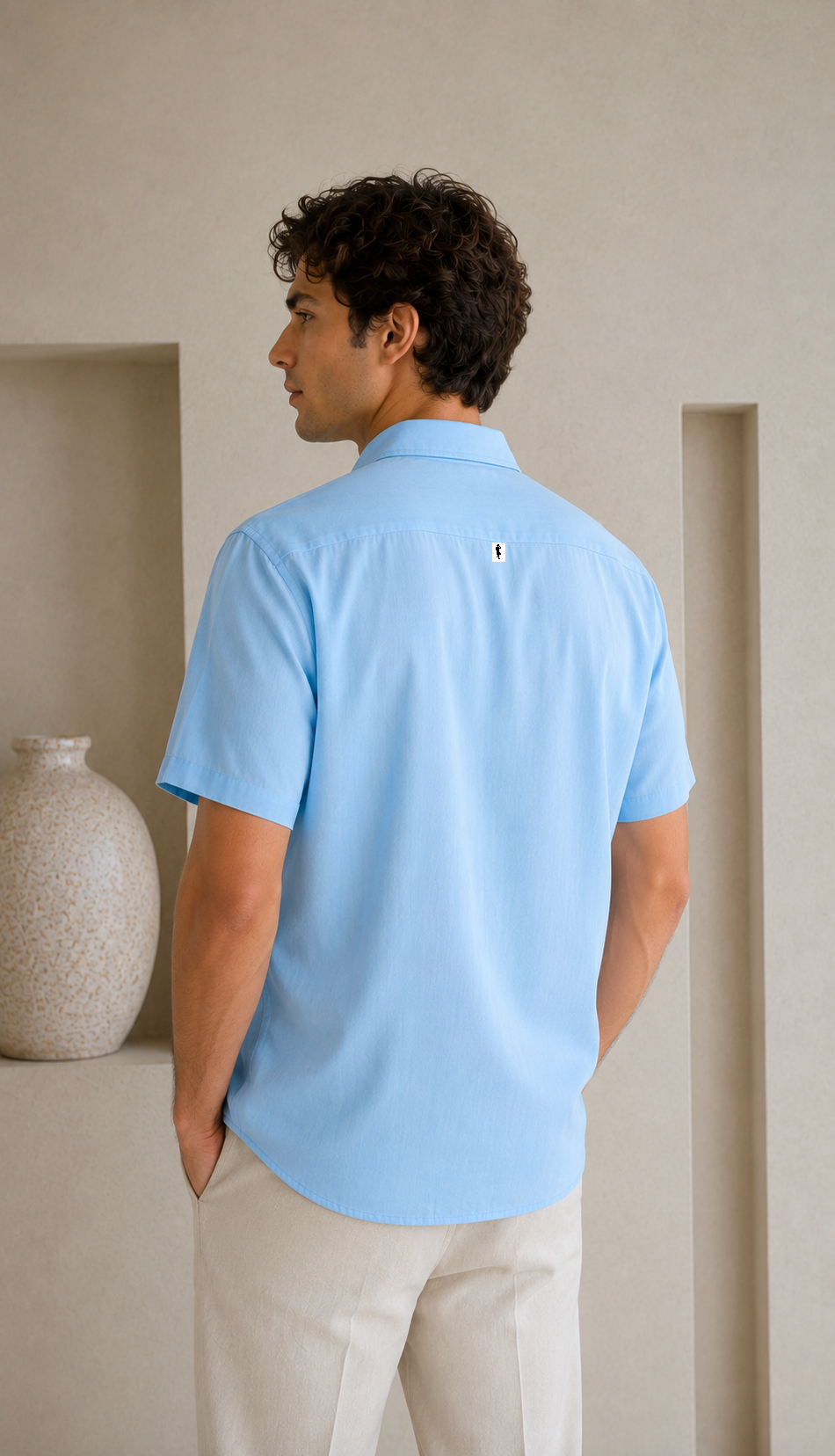 Camisa azul cielo - Manga corta